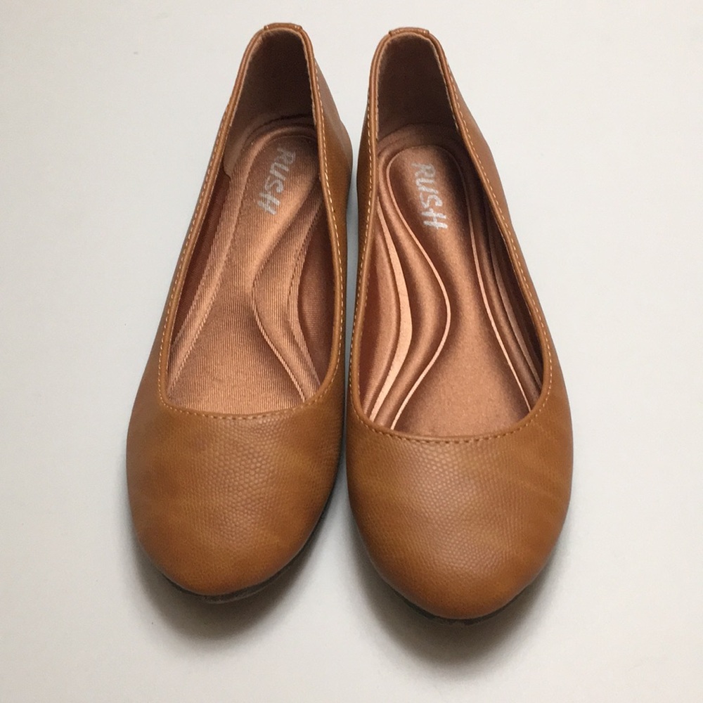 Brown “Rush” Ballet Flats. Size 7